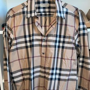 Burberry Men's Check Button Shirt